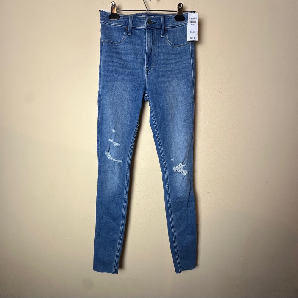 Abercrombie & Fitch Distressed High Rise Jean Leggings Womens Size 26 / 2 Long - Picture 16 of 16
